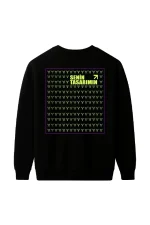 Arka Üç İplik Biskilet Yaka Sweatshirt - Siyah