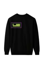 Ön Üç İplik Biskilet Yaka Sweatshirt- Siyah - Görsel 2