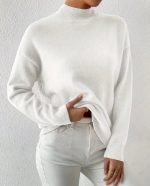 Kadın Uzun Kollu Balıkçı Yaka Triko Bluz - Görsel 3