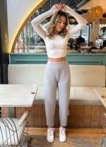 Kadın Krep Kumaş Balon Pantolon - Görsel 2