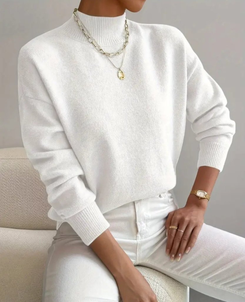 dff98f599a0bb53fe4b0 Kadın Uzun Kollu Balıkçı Yaka Triko Bluz - Görsel 1