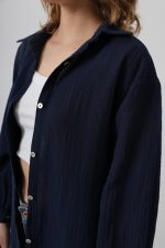 Gömlek - Lacivert - Görsel 3