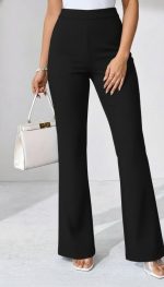 Kadın Yüksek Bel Paçaya Doğru Geniş Dalgıç Pantolon