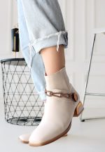 Roxani Bej Cilt Topuklu Bot - Görsel 3