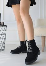 Kolly Siyah Süet Bağcıklı Bot - Görsel 3