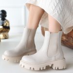 Ninle Bej Cilt Topuklu Bot - Görsel 4