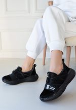 Nikeo Siyah Paraşüt Siyah Tabanlı Spor Ayakkabı - Görsel 2