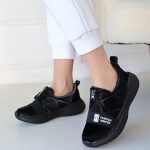 Nikeo Siyah Paraşüt Siyah Tabanlı Spor Ayakkabı - Görsel 4