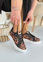 Kity Leopar Saten Bağcıklı Spor Ayakkabı - Görsel 2