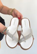 Eday Gümüş Boncuk İşlemeli Terlik - Görsel 2