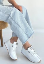 Monya Beyaz Cilt Bağcıklı Spor Ayakkabı - Görsel 3