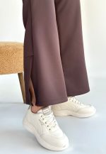 Yejja Bej Cilt Bağcıklı Spor Ayakkabı - Görsel 2