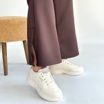 Yejja Bej Cilt Bağcıklı Spor Ayakkabı - Görsel 4