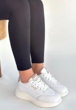 Yejja Beyaz Cilt Bağcıklı Spor Ayakkabı - Görsel 2