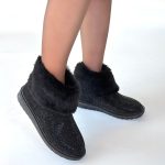 Linka Siyah Süet Siyah Boncuk İşlemeli Bot - Görsel 4